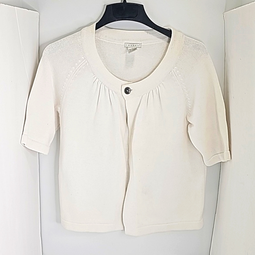 Tweeds cardigan, Size Medium, Color White